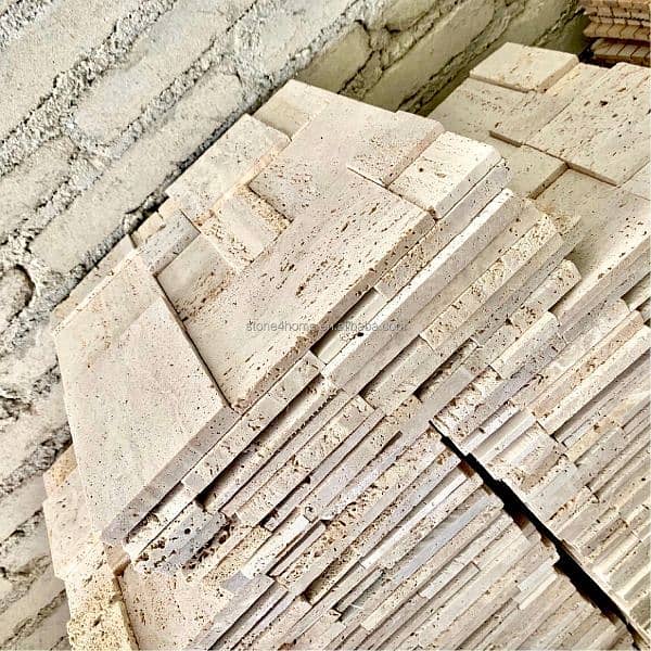 Premium 3D Travertine Stone Tile - Perfect for Walls, Floors 3