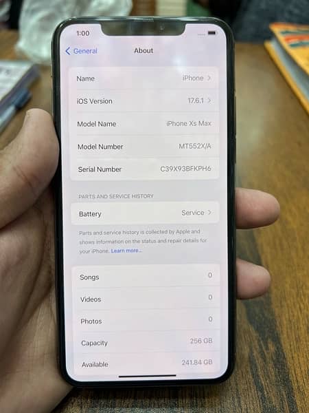 iPhone XS Max 256 PTA Approved brand new 7