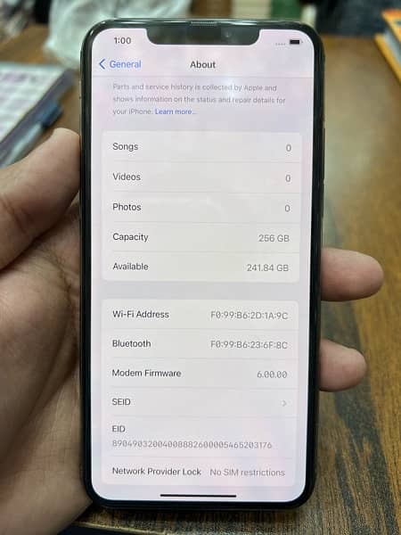 iPhone XS Max 256 PTA Approved brand new 8