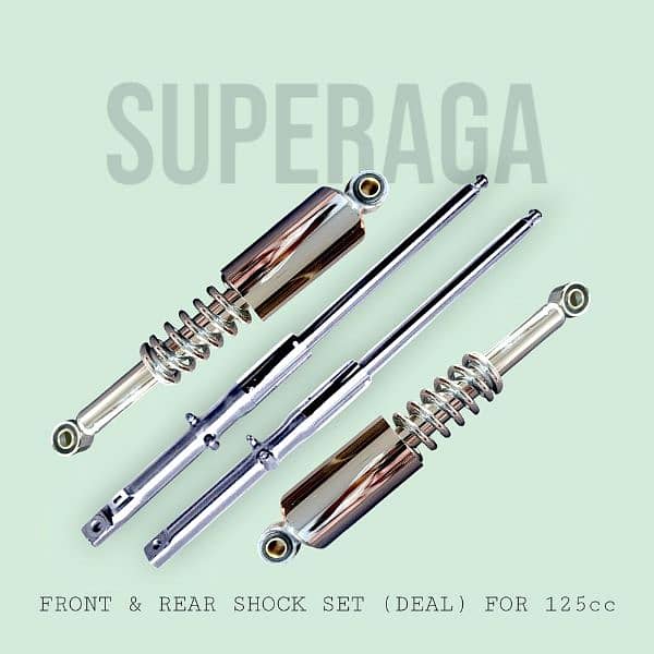 Superaga front and rear shock for 125cc 2