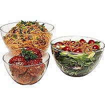 Plastic Healty Food Bowl 3pcs large