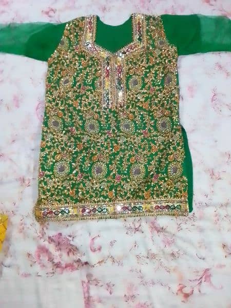 one bridal  lahnaga , mehndi dress or maxi  03257424186 16