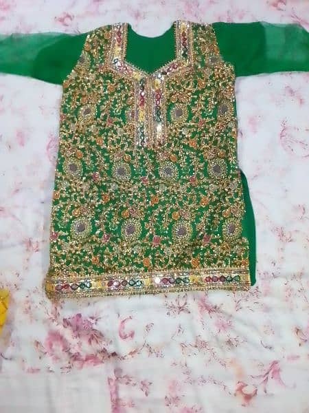 one bridal  lahnaga , mehndi dress or maxi  03257424186 17