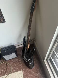 Electric guitar, Washburn DLX black plus Nux MIGHTY 8BT combo