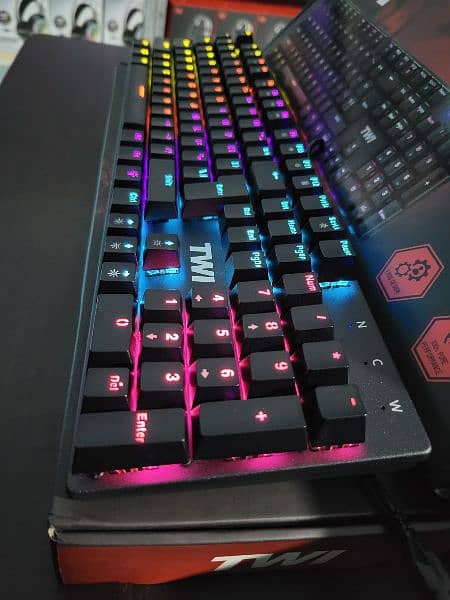 RGB Mechanical Blue Switches Professional Gaming Keyboard TW KD-911 2