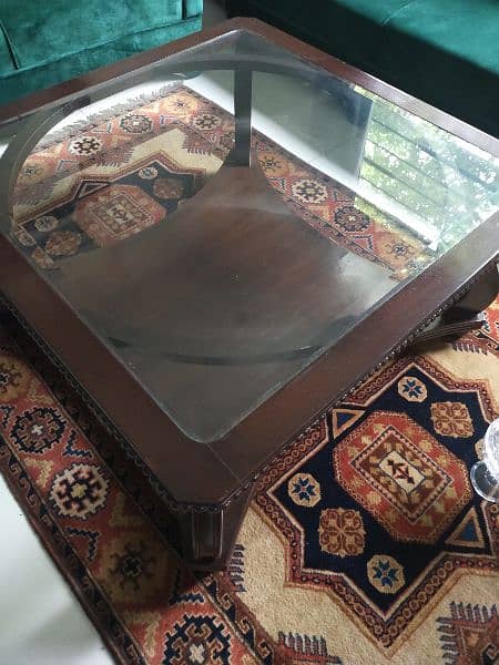 Set of three. centre table  with  side tables. 0