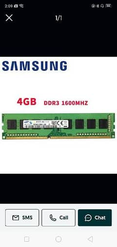 4GB Ram ddr 3 1600( Mhz speed )