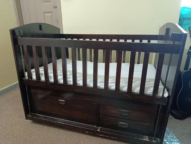 Pure Wood Made Baby Cot 0