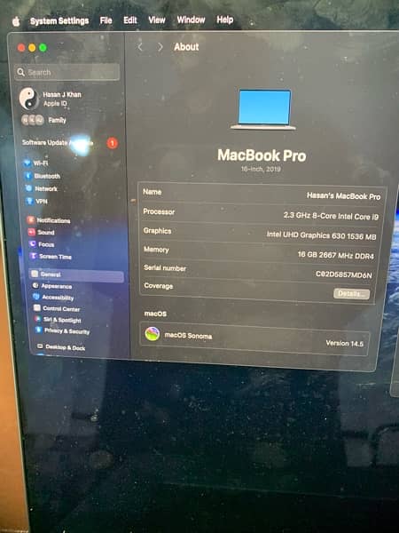 MacBook Pro 2019 i9 16 inch 4