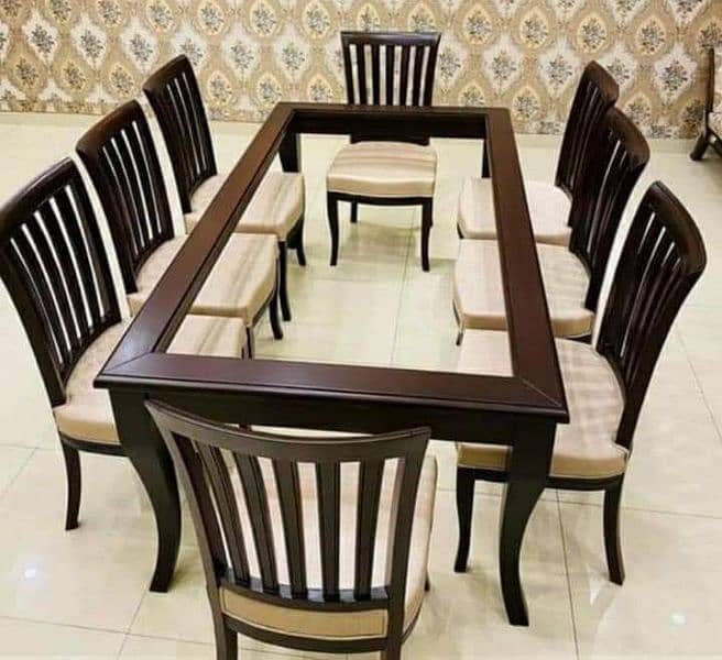 #wooden dining table and chair #Chinioti dining #round shape dinings 0