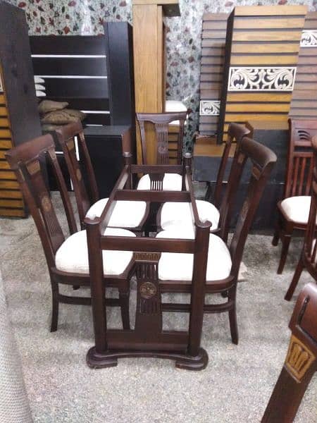 #wooden dining table and chair #Chinioti dining #round shape dinings 1