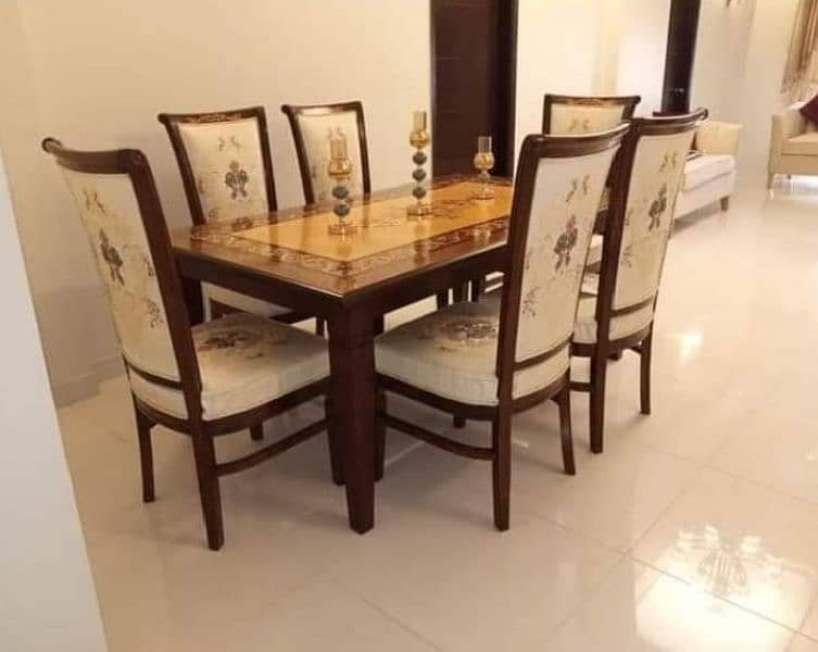 #wooden dining table and chair #Chinioti dining #round shape dinings 2