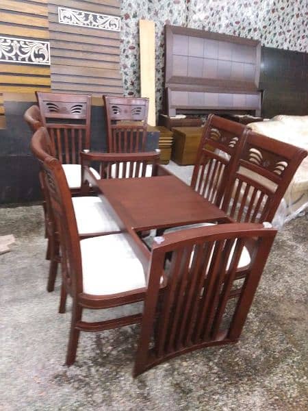 #wooden dining table and chair #Chinioti dining #round shape dinings 3