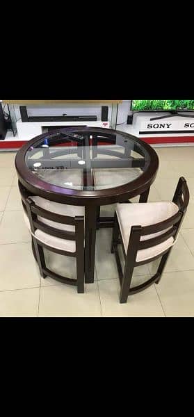 #wooden dining table and chair #Chinioti dining #round shape dinings 18