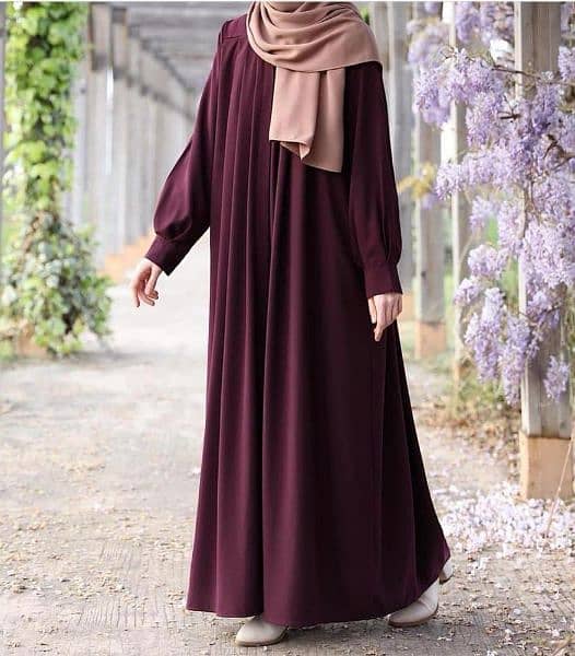 Georgetter plain full abaya with stoller 3