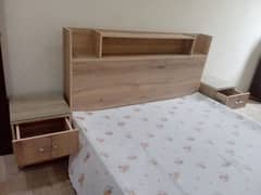 1king bed.  wardrobe . tv trolly- Foldabble table with drawers