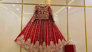 Bridal Red Barat Lehnga|walima Tail Maxi|Golden Groom Sherwani|Shoes