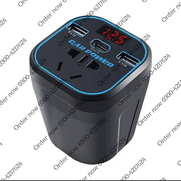 Car Power Inverter 12V/24V TO 220V Converter Type-C Fast 12v Pur 1