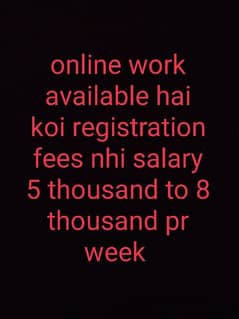 online work available