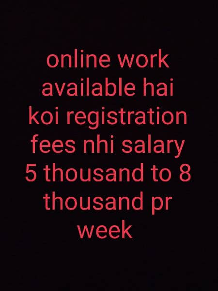 online work available 0