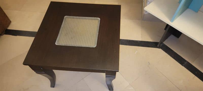 Center Table with 2 site tables for sale. 4