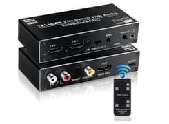 2in1 HDMI 2.0b 4k@60hz Switch Extractor ARC Optical 5.1Ch PS5 Xbox On