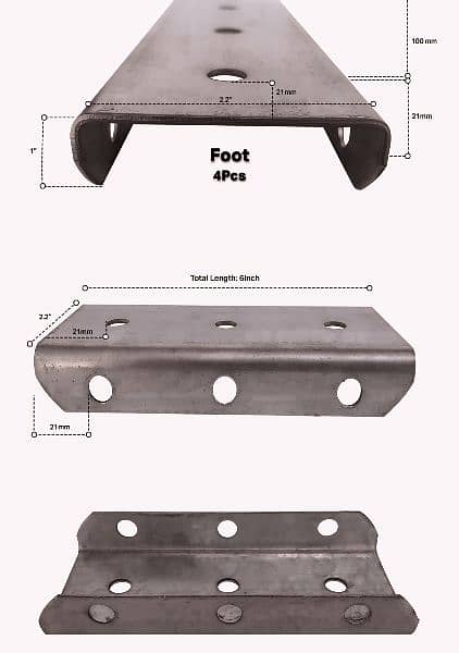 solar structure ajustable stand l2 l3 l4 (14-gauge) 2MM galvanized 0