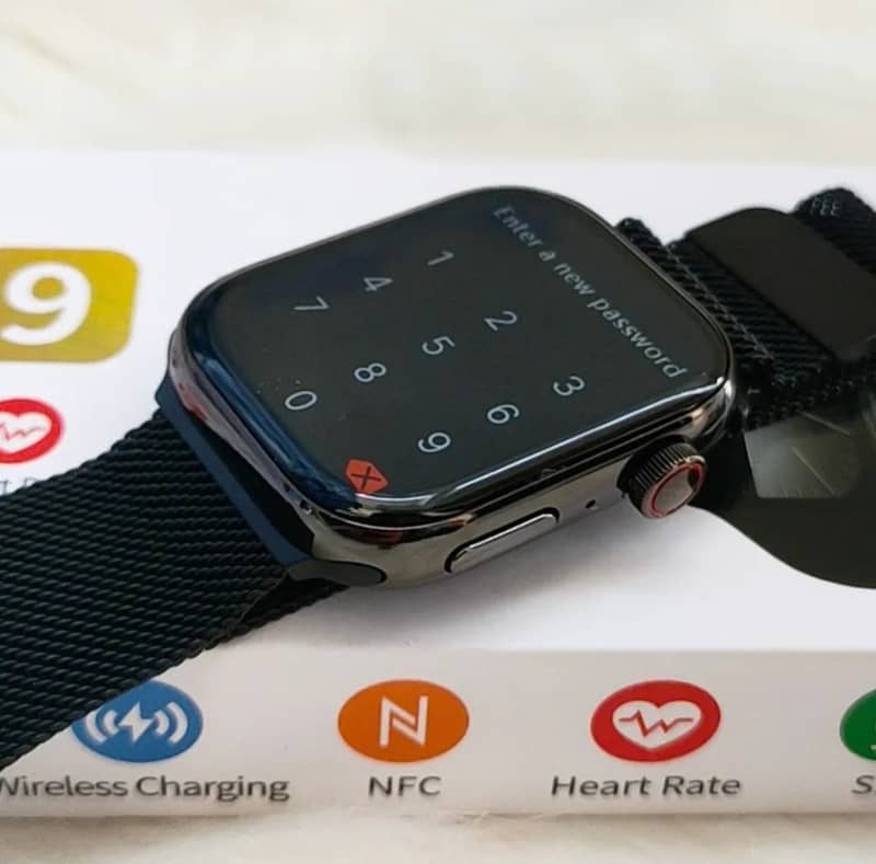 Smart Watch i9 l Stainless Steel Body With Magnetic Chain 4