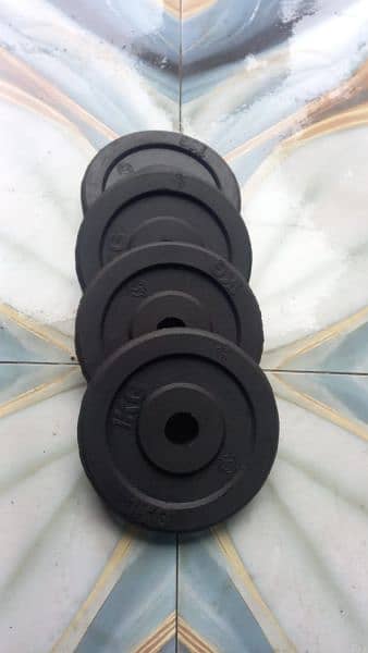 dumbells and plates rubber coated 7