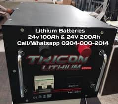 Lithium Batteries 24v 100Ah and 24v 200Ah For Solar and Batteries 0