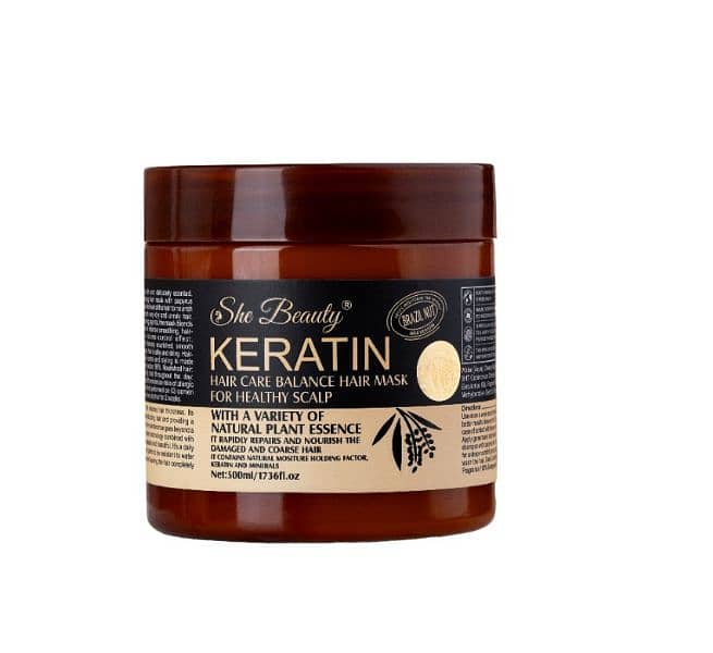 Keratin Hair Mask Brazil Nut for Healthy Scalp 500ml 0