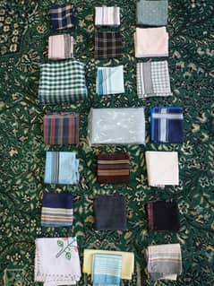 Soft, Absorbent Handkerchiefs - Variety of Colors & Design for sale