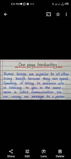 handwriting