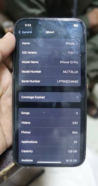 IPHONE 13 PRO NON PTA 128 GB FACTORY UNLOCK 9