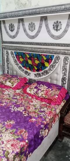 king size bed, almari , dressing