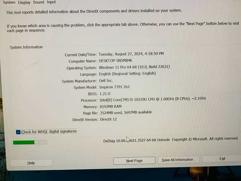 Dell Inspiron 13 7391 2 in 1 - Comet Lake 6