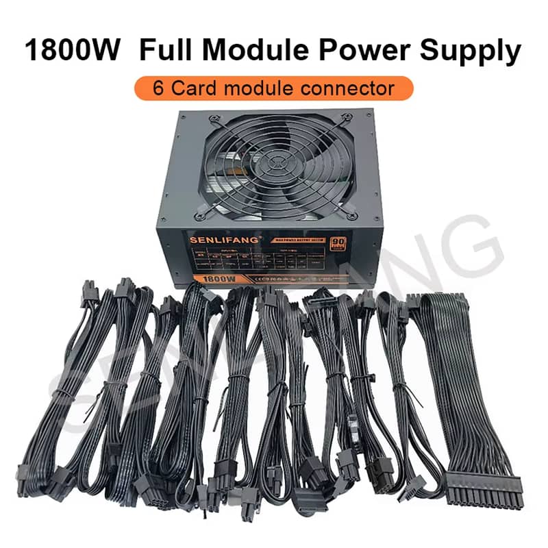 1800W, 6 GPU, 90+ Gold Rated, Full Modular Power Supply for Gaming 2