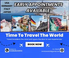 Early Appointments Available USA/Germany/Italy/Japan