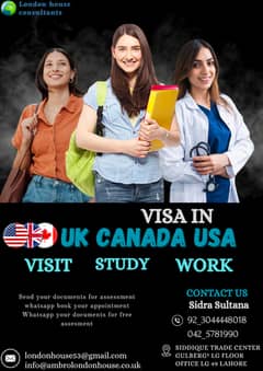 UK / Portugal/ Work/Visit/Study/TURKEY/SCHENGEN/italy/CANADA/USA/IELT