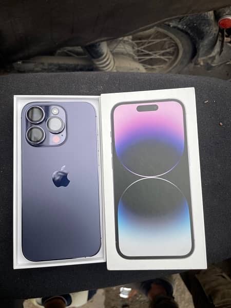 I phone 14 pro deep purple 256gb condition 10/10 Lla variant with box 2