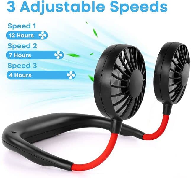 Hanging Neck Fan for Kitchen Folding Fan USB Chargeable fan 2