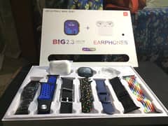 i20 Ultra Smart Watch - max suit 10 in 1 set with earbuds