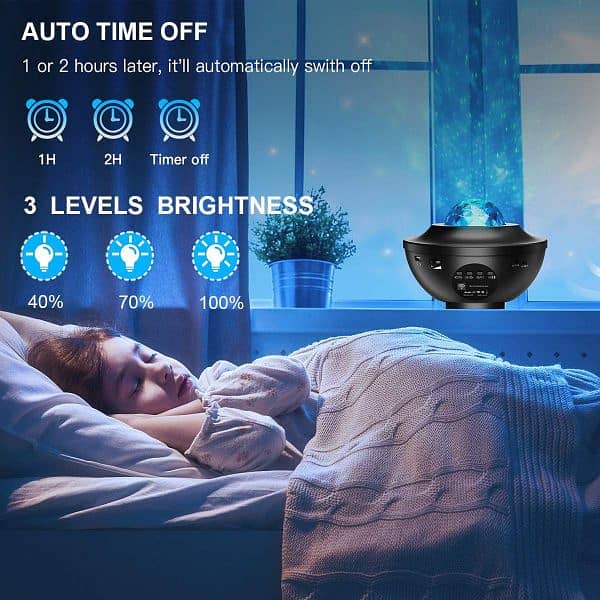 Colorful Starry Sky Galaxy Projector Nightlight Child Bluetooth Usb M 1