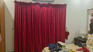 Red curtains