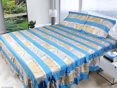 3 Pcs Cotton Sotton Patchwork Double Bedsheets