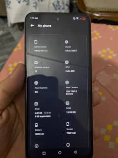 INFINIX HOT 12 With BoX AND with 4 Months warranty DUAL SIM PTA APPROV