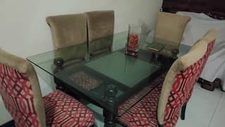 Dining table with 6 chairs