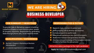 Business Developer Wanted