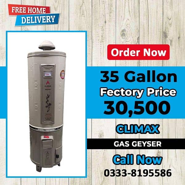 Climax heavy duty Gas Geyser / Electric gas geyser hybrid geyser facto 3