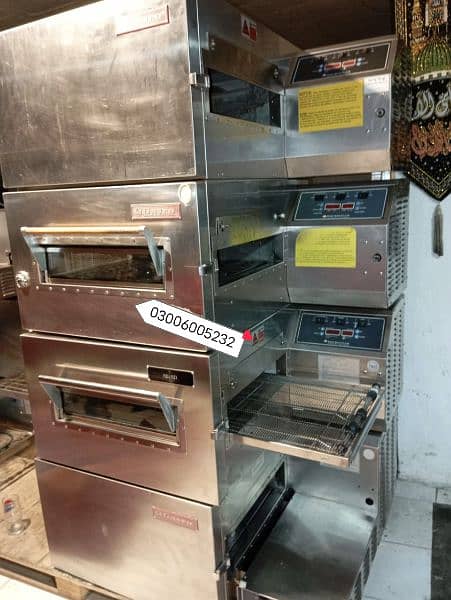 conveyor gasro pizza oven we hve deep fryers hot plates, fast food Mac 1